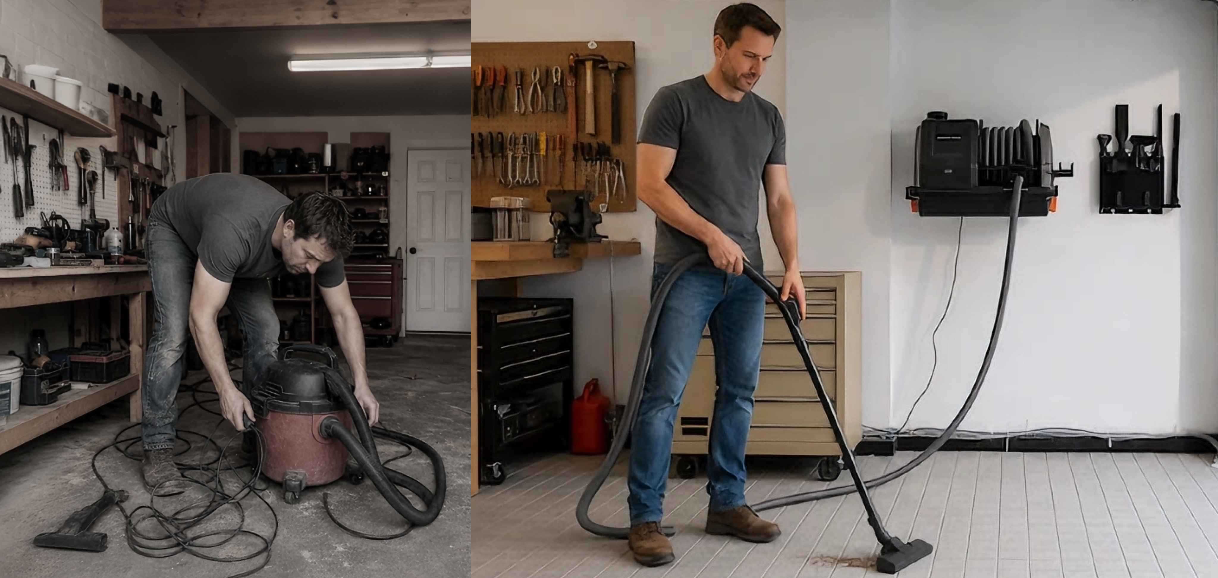 Retractable Garage Vacuum Launch
