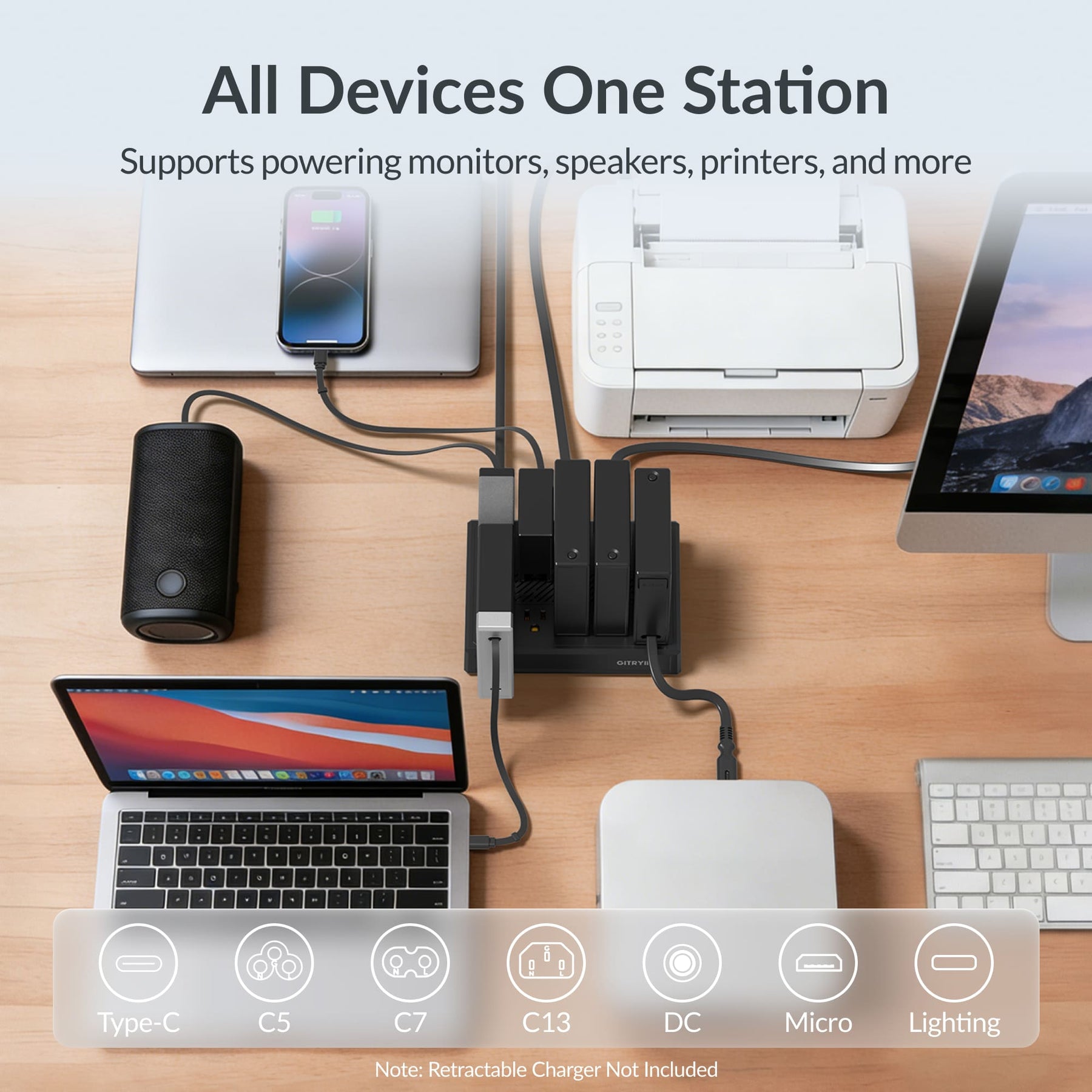 Gitryin 10-Outlet Smart Cooling Power Strip