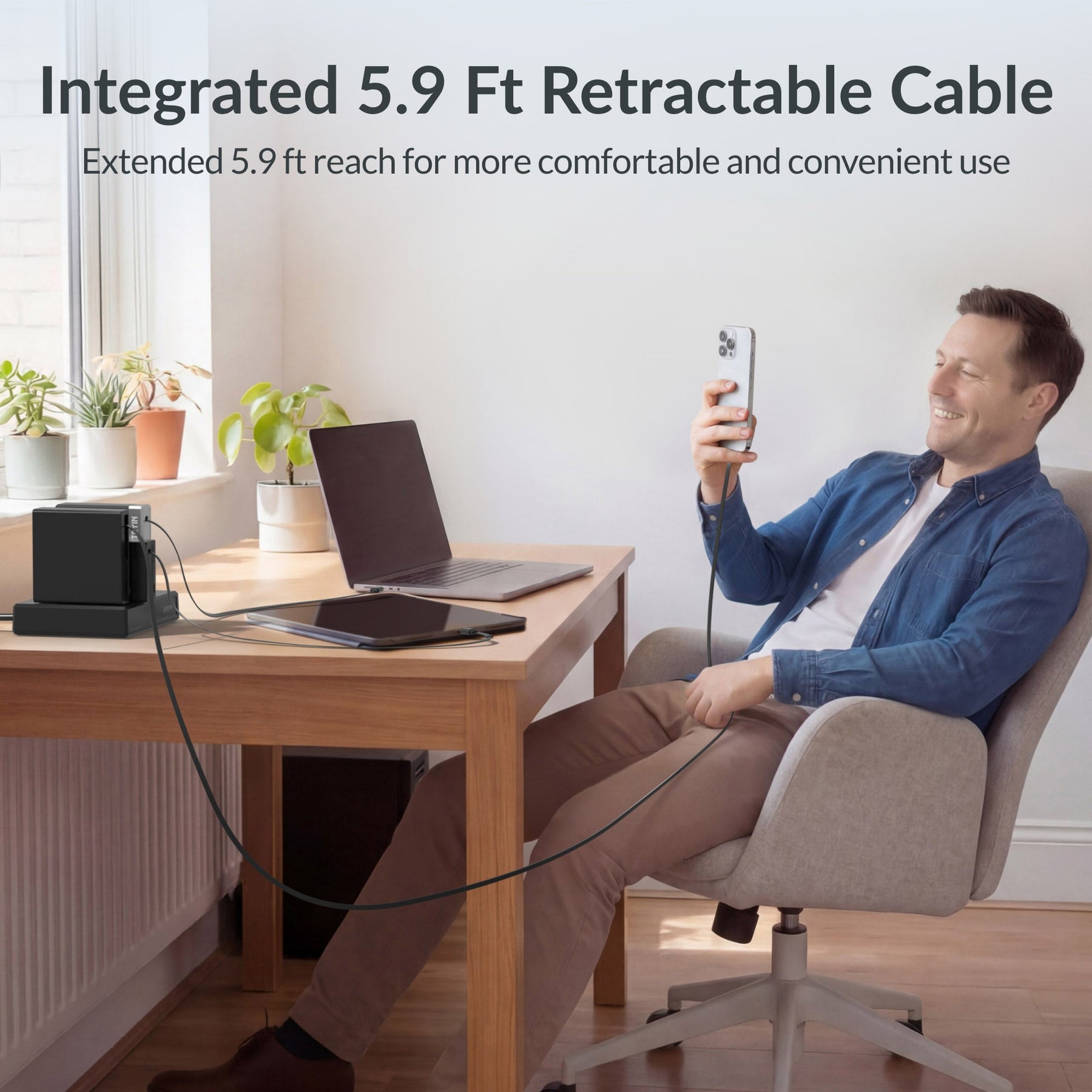 GITRYIN Modular Charging Station with Smart Cooling Fan Black Features