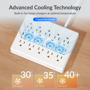Gitryin 10-Outlet Smart Cooling Power Strip