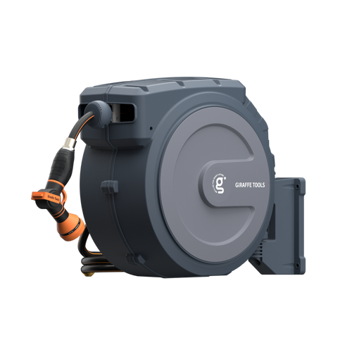 Retractable Garden Hose Reel 1/2in 130ft | Giraffe Tools