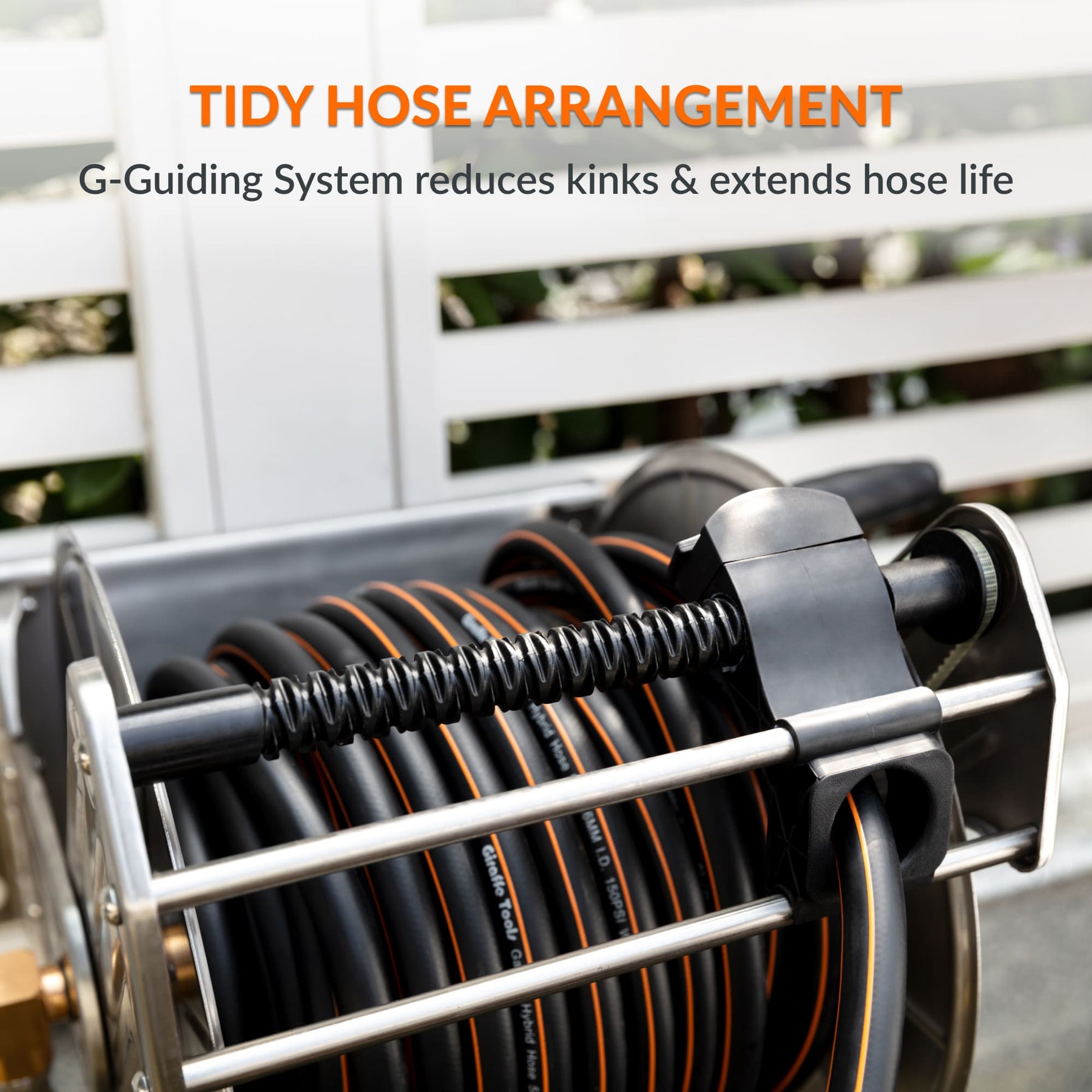Giraffe Tools Stainless Steel Garden Hose Reel with India