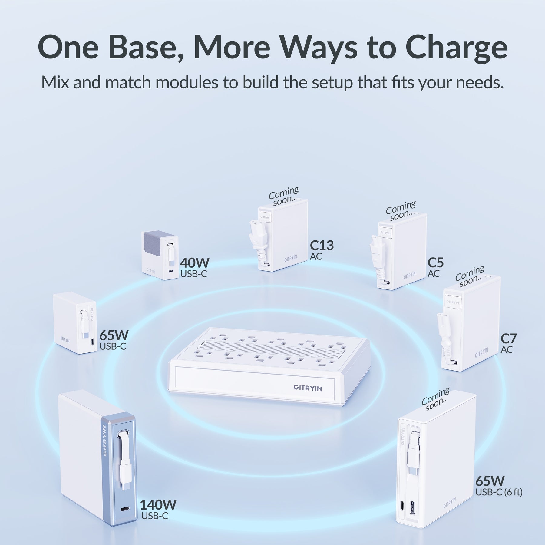Gitryin Modular Charging Station with Smart Cooling Fan