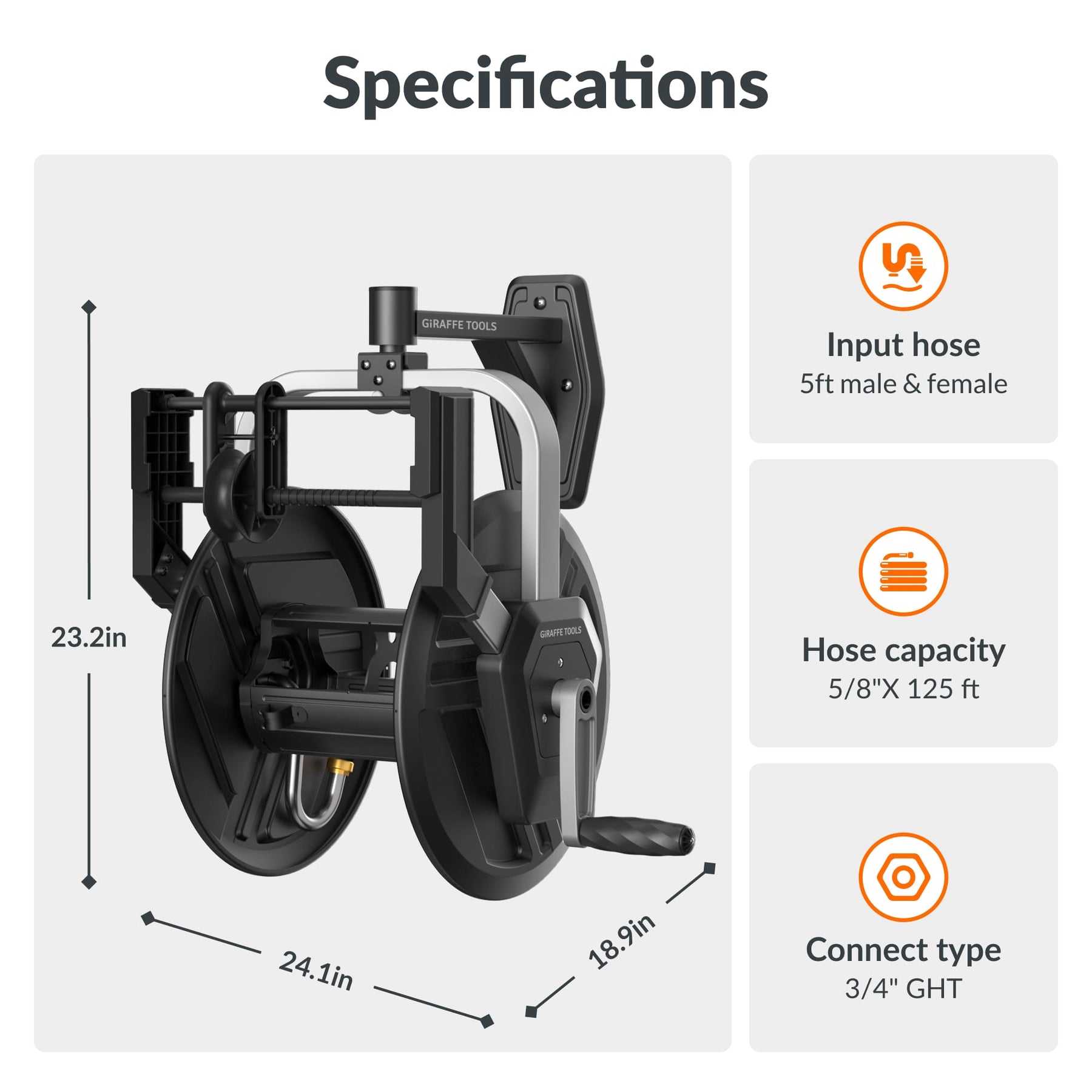 Swivel Wall Mounted Hose Reel