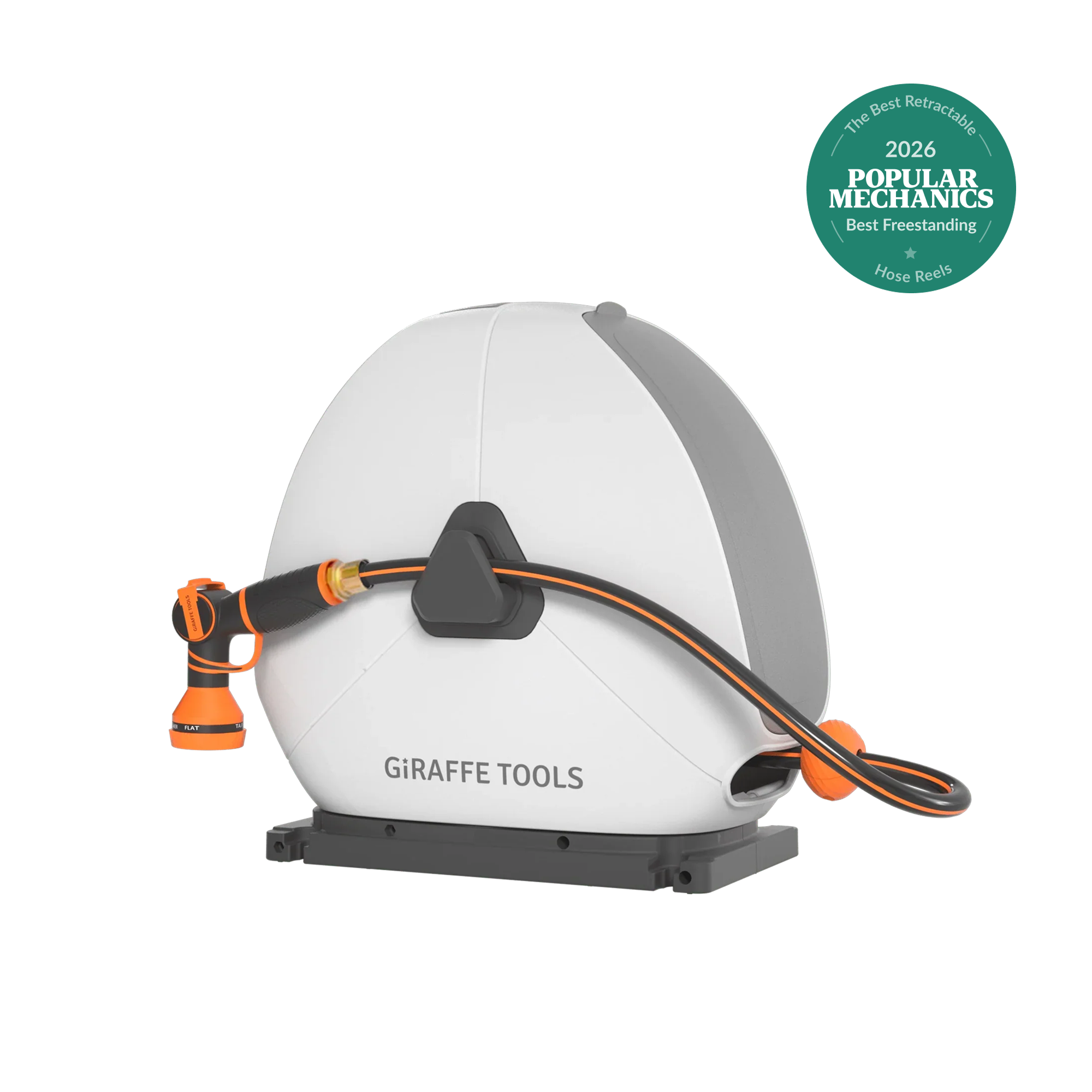 Ground-Mounted Retractable Hose Reel 5/8 inch Features