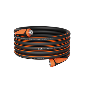Giraffe Tools 3/4" X 12ft Hybrid Garden Hose – Heavy Duty With Swivel Handle