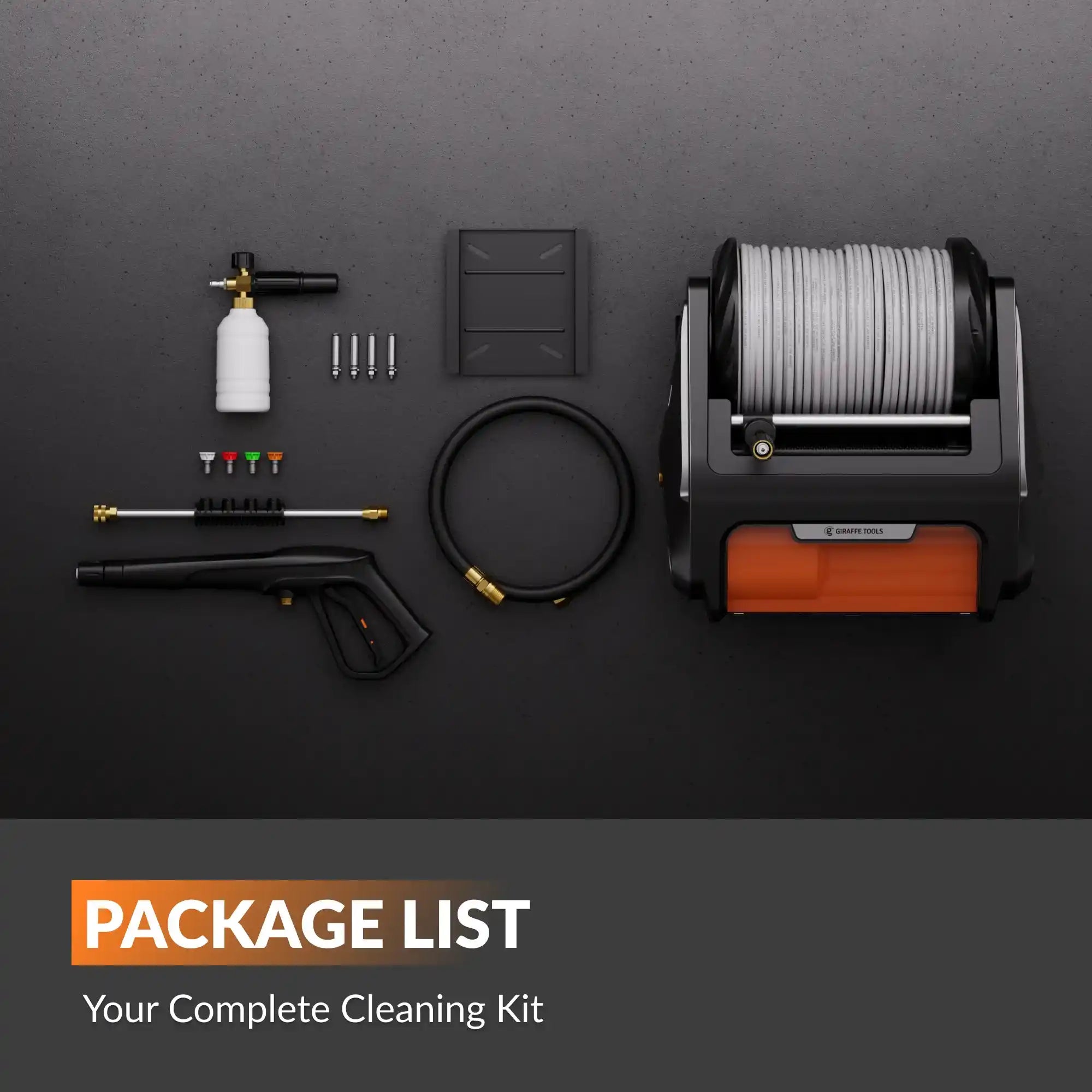 Giraffe Tools Grandfalls Pressure Washer Pro Package List Features