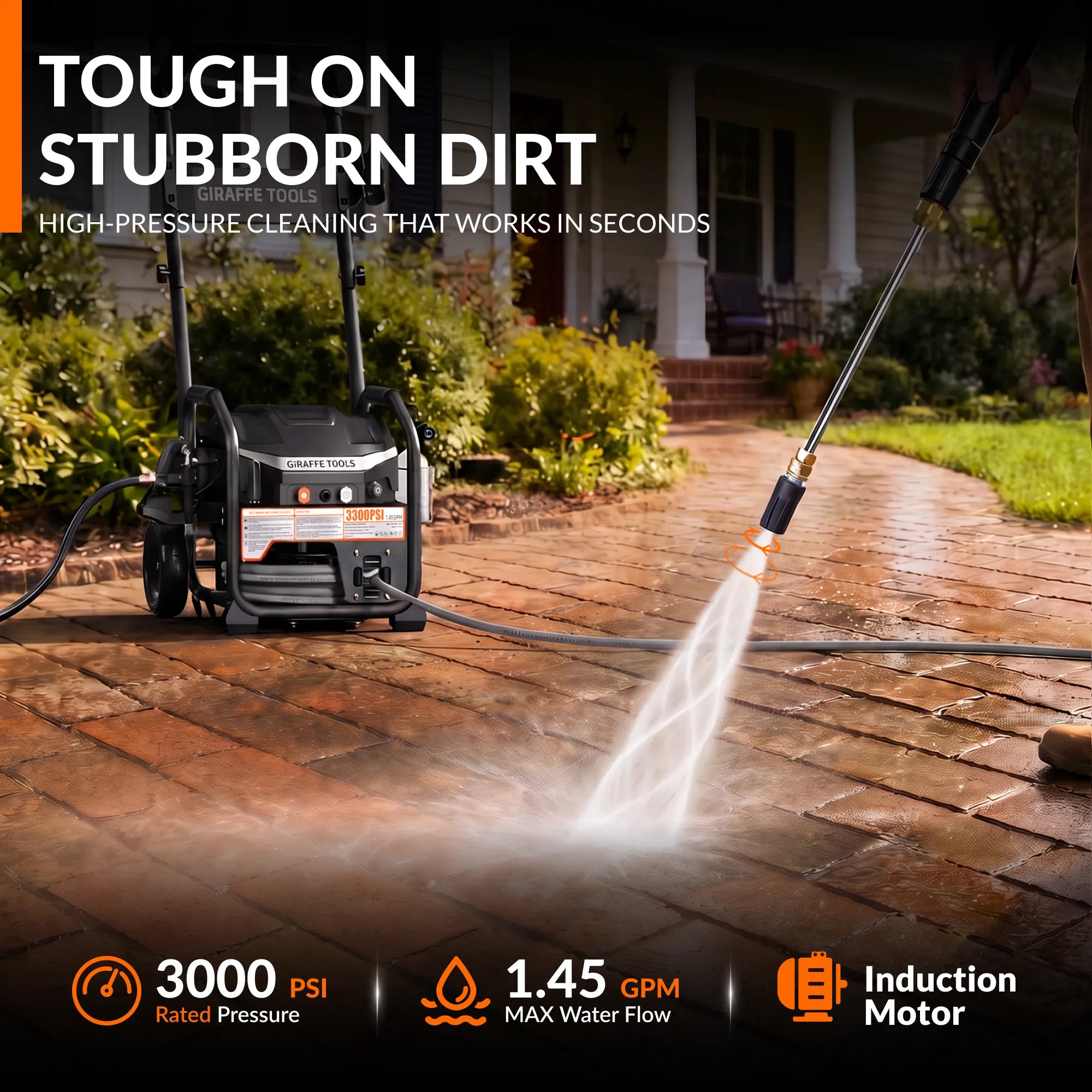 Giraffe Tools Pressure Washer Max High Pressure Cleaning Features