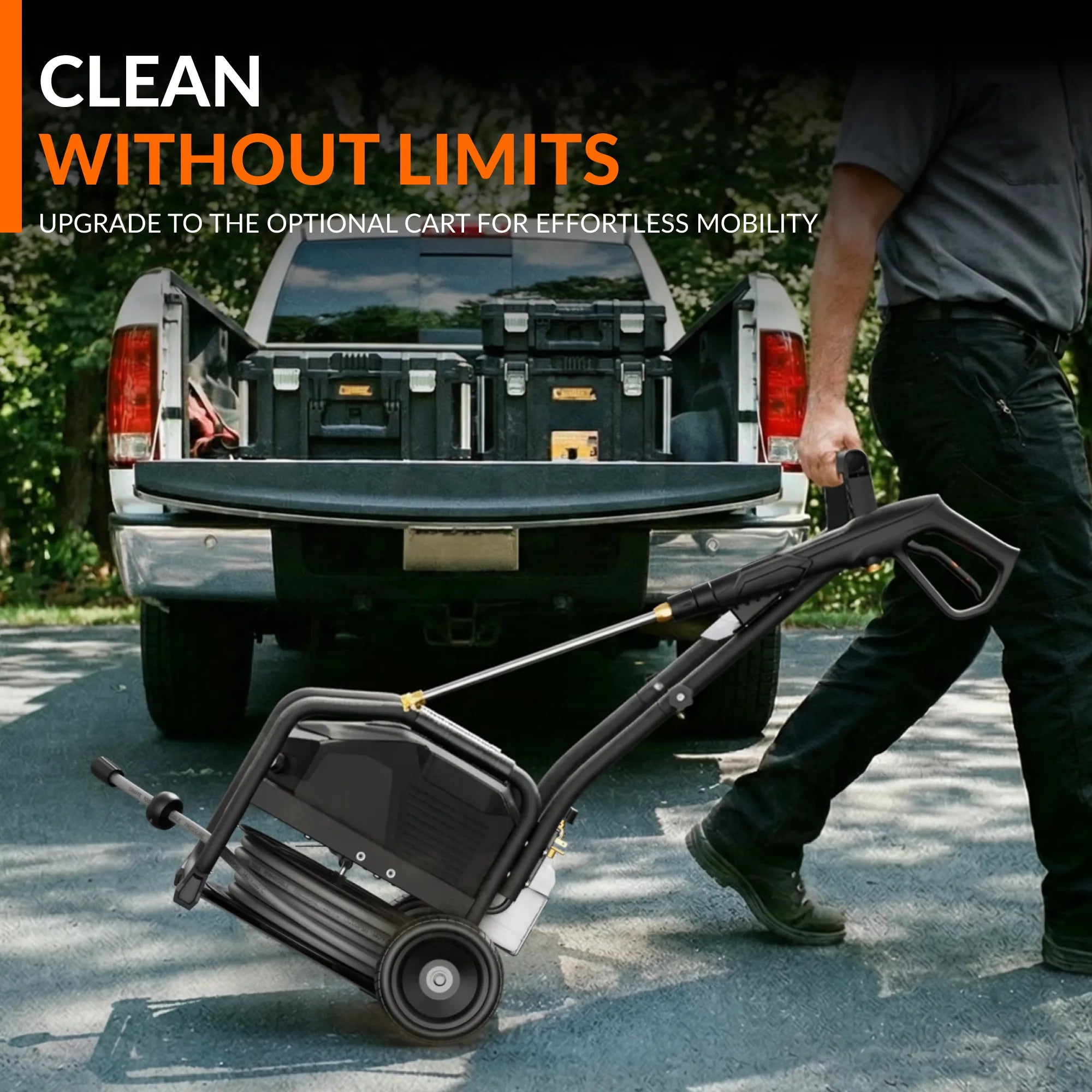 Giraffe Tools Pressure Washer Max Mobility Features