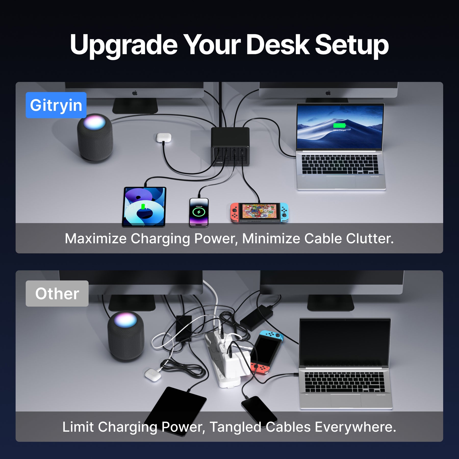 Gitryin Desktop Charging Station 12-in-1 (65W Combo)