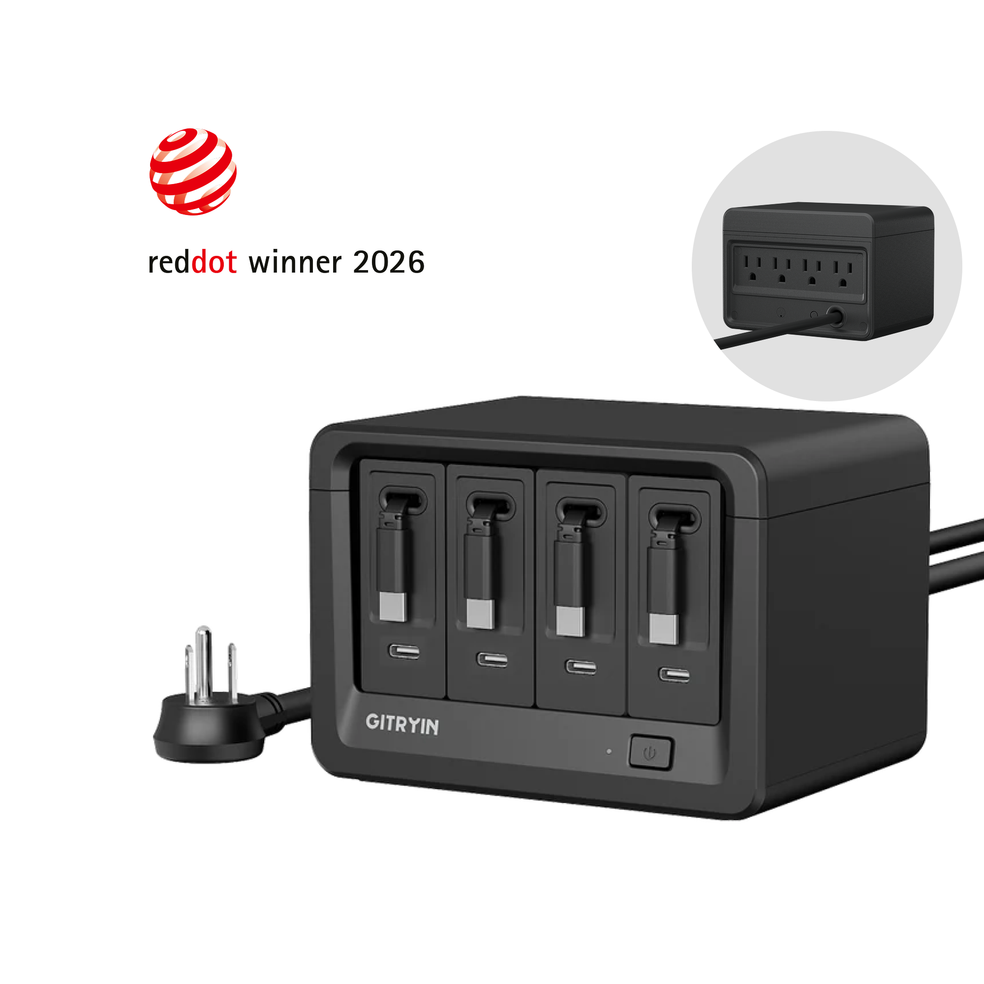 Gitryin Desktop Charging Station 12-in-1 Black Features
