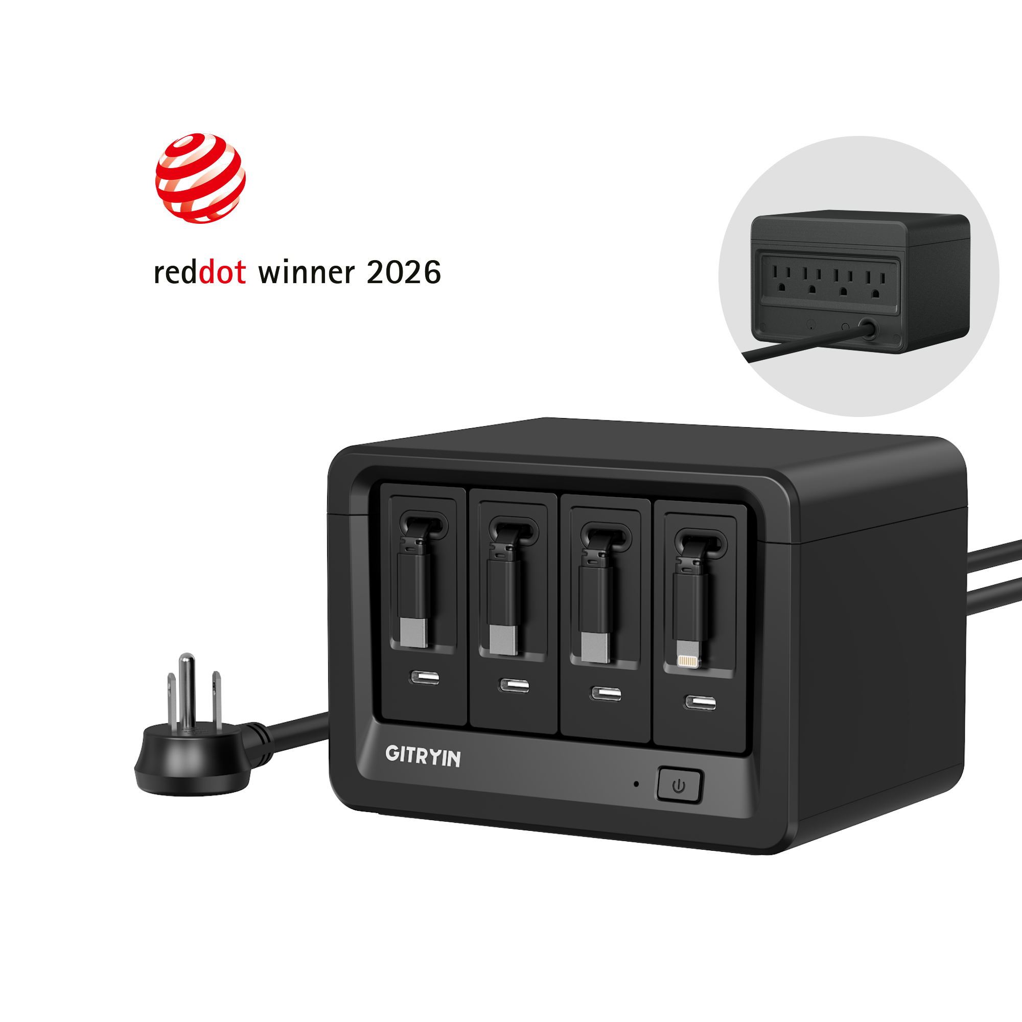 Gitryin Desktop Charging Station 12-in-1 Black Features