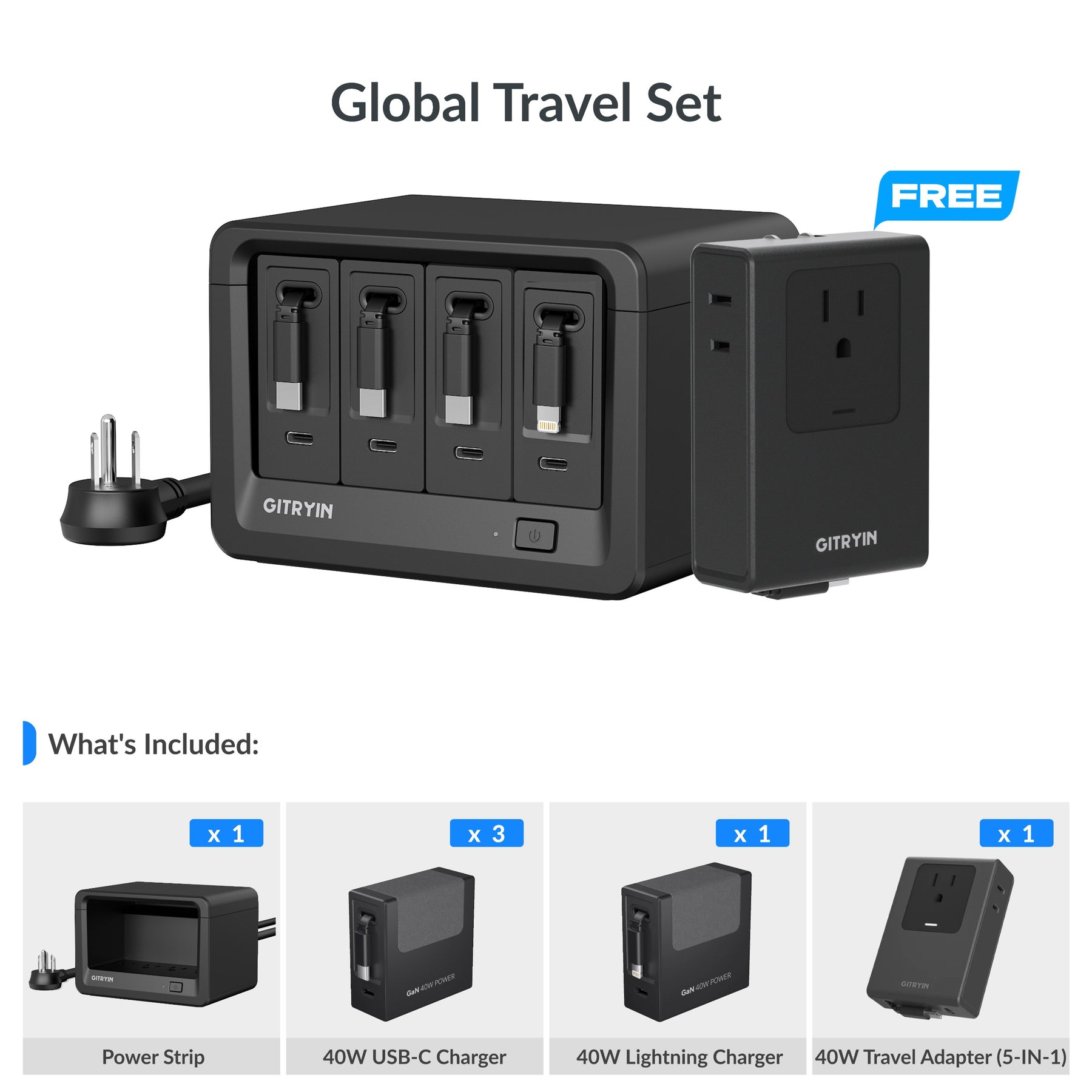 Gitryin Desktop Charging Station 12-in-1  (40W Combo)