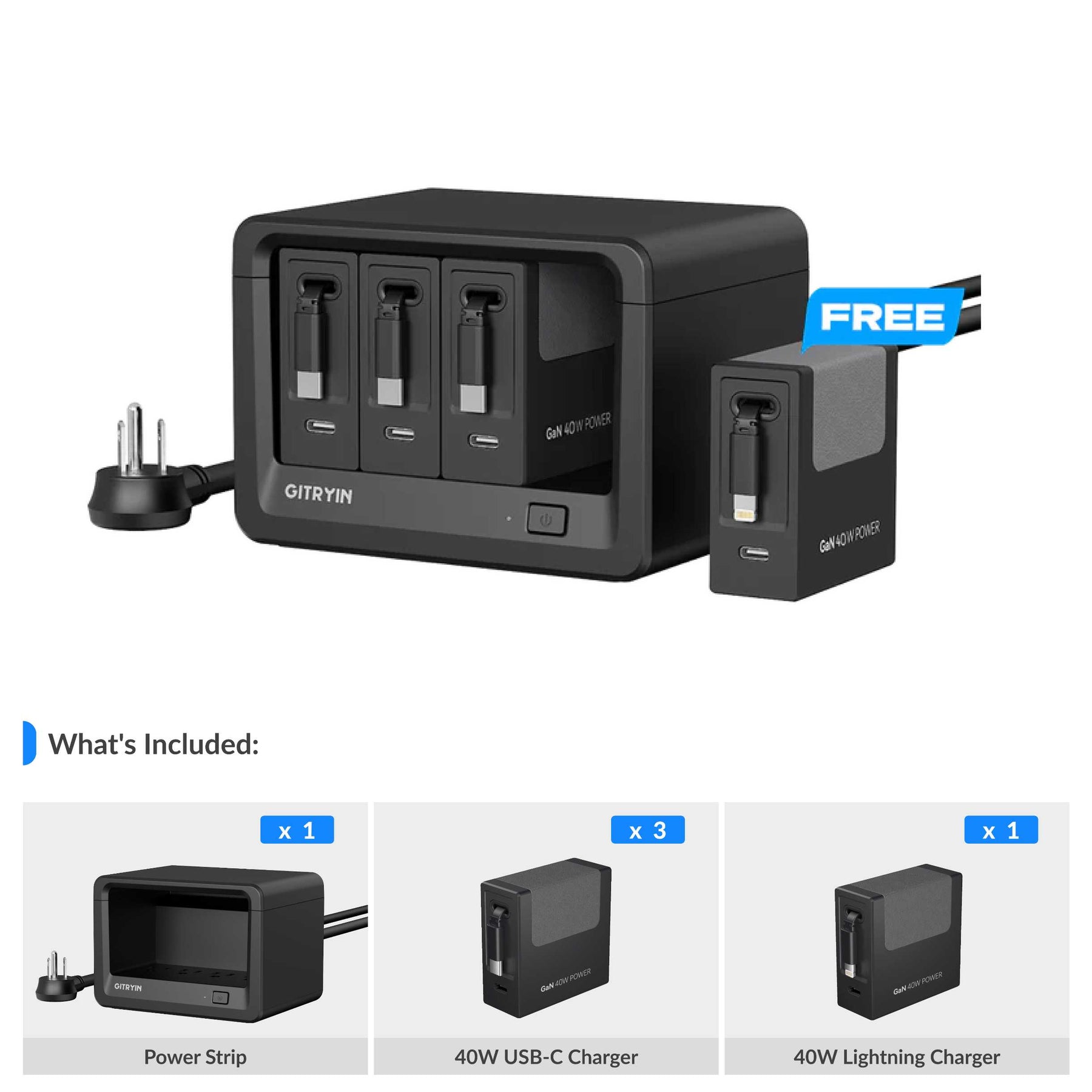 Gitryin Desktop Charging Station 12-in-1  (40W Combo)