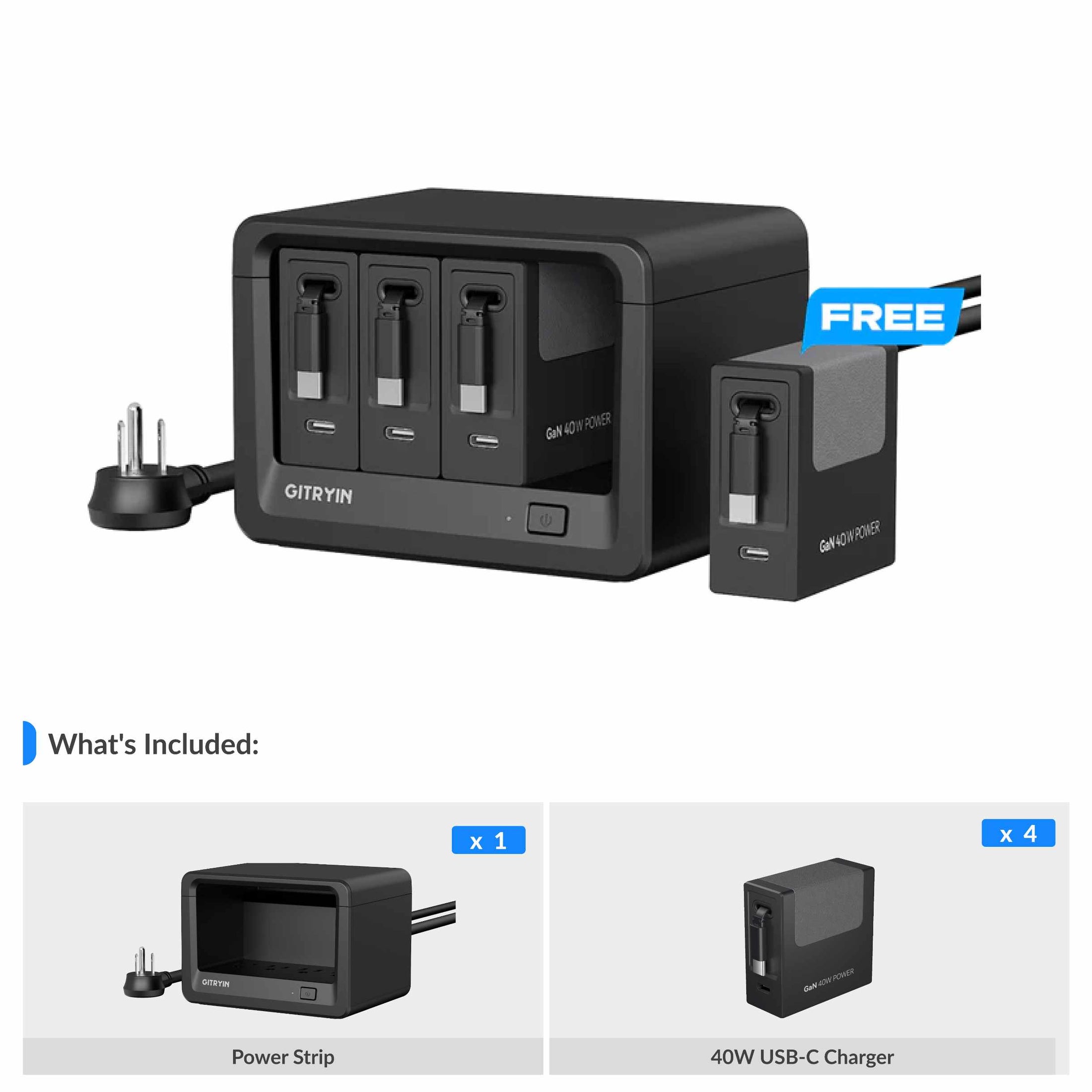 Gitryin Desktop Charging Station 12-in-1 Black Features