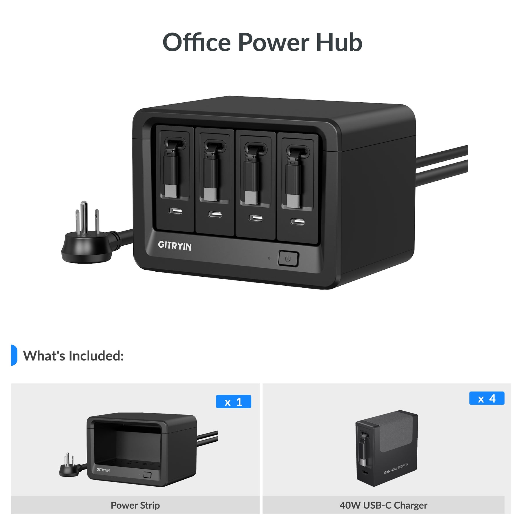 Gitryin Desktop Charging Station 12-in-1  (40W Combo)