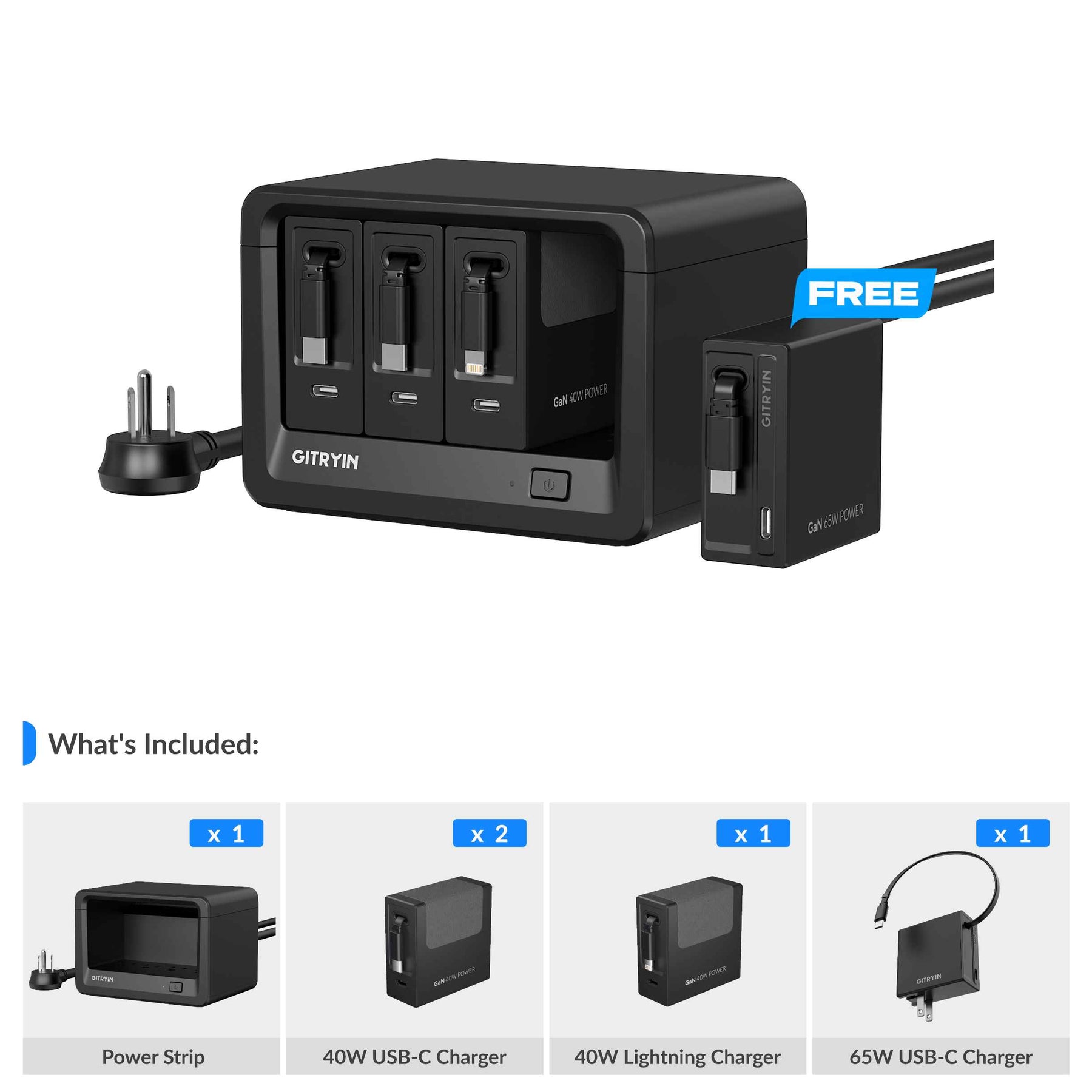 Gitryin Desktop Charging Station 12-in-1  (40W Combo)