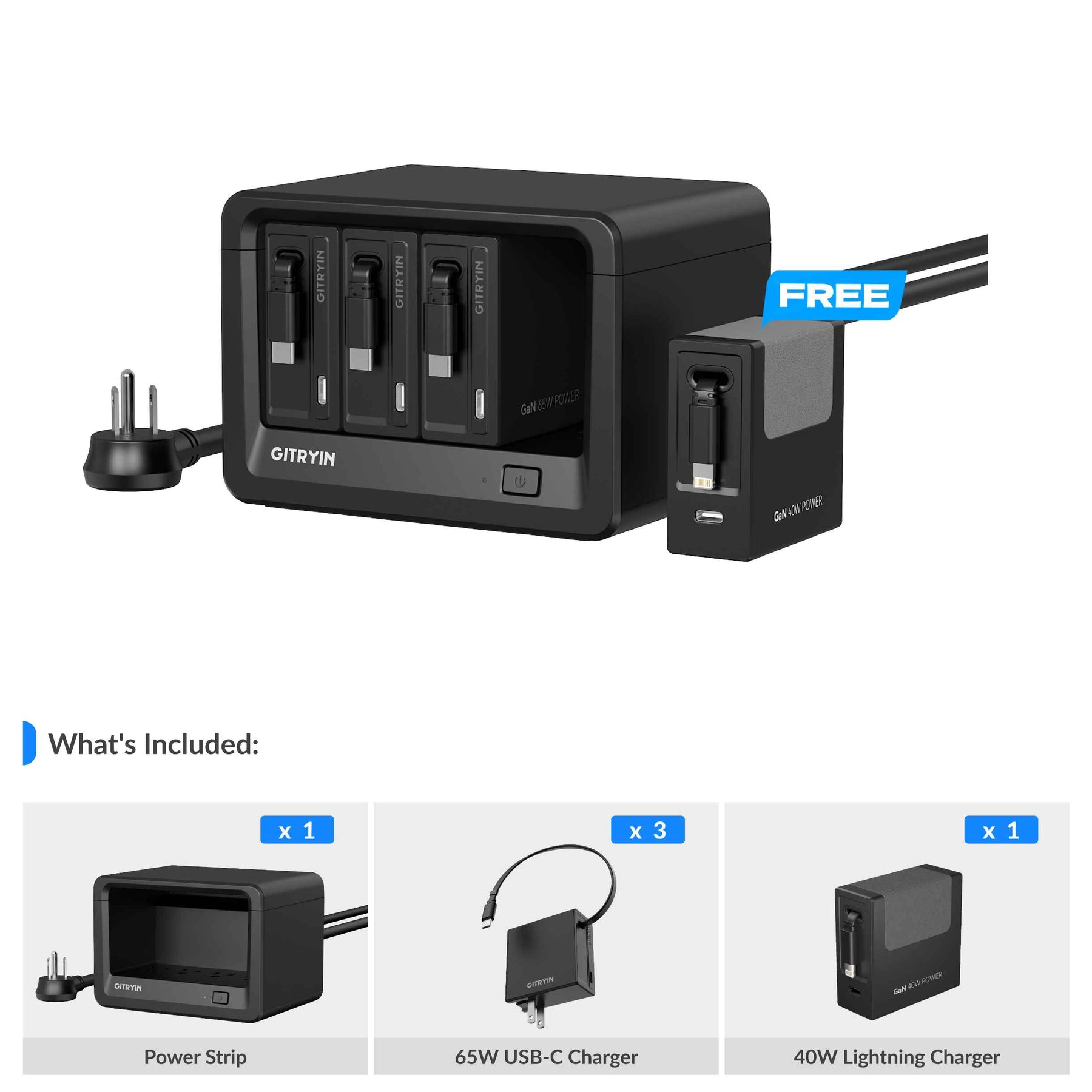 Gitryin Desktop Charging Station 12-in-1  (40W Combo)