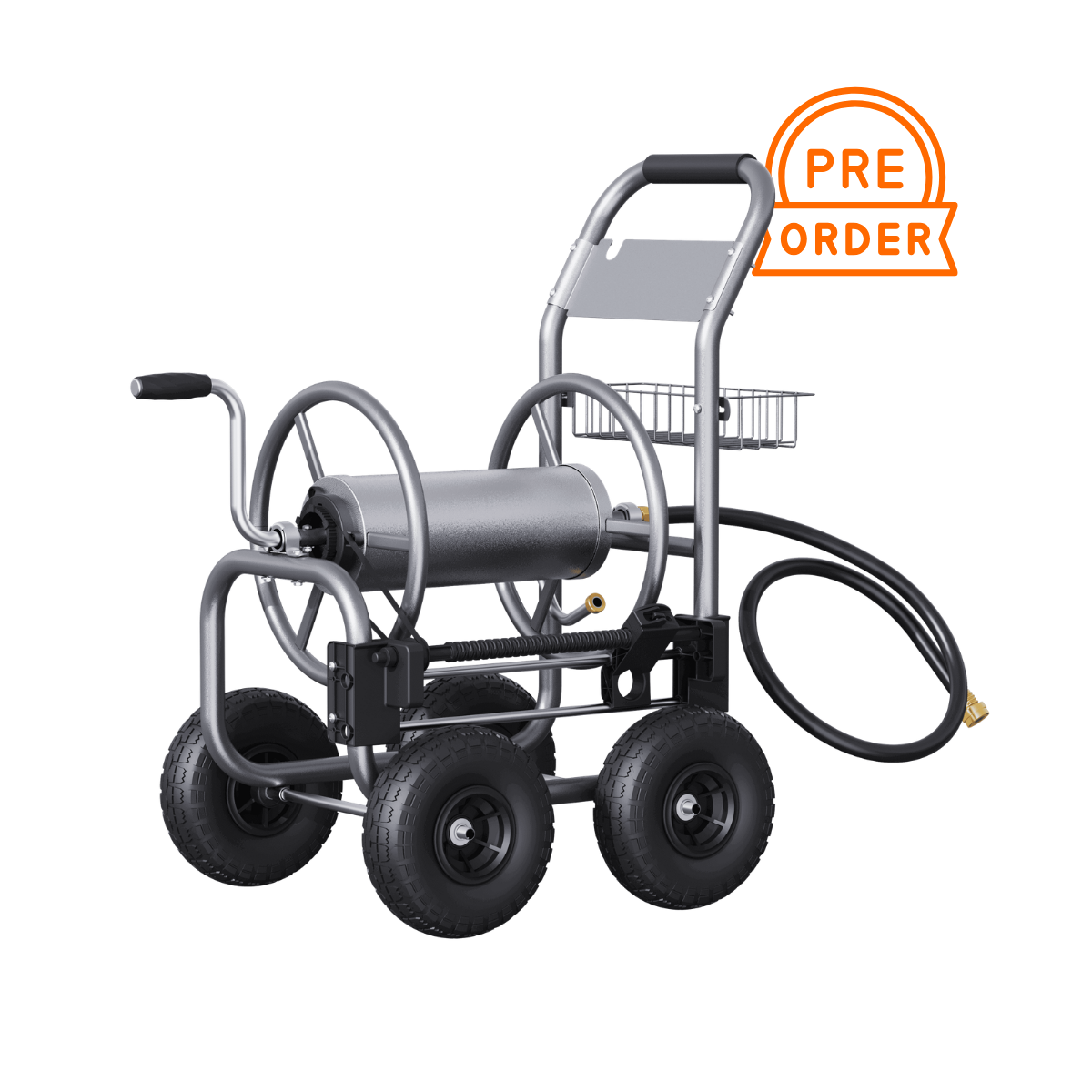 Garden Hose Reel Cart-4 Wheels-Heavy Duty