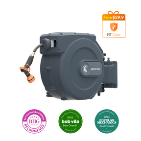 Retractable Garden Hose Reel 5/8in 115ft | Giraffe Tools