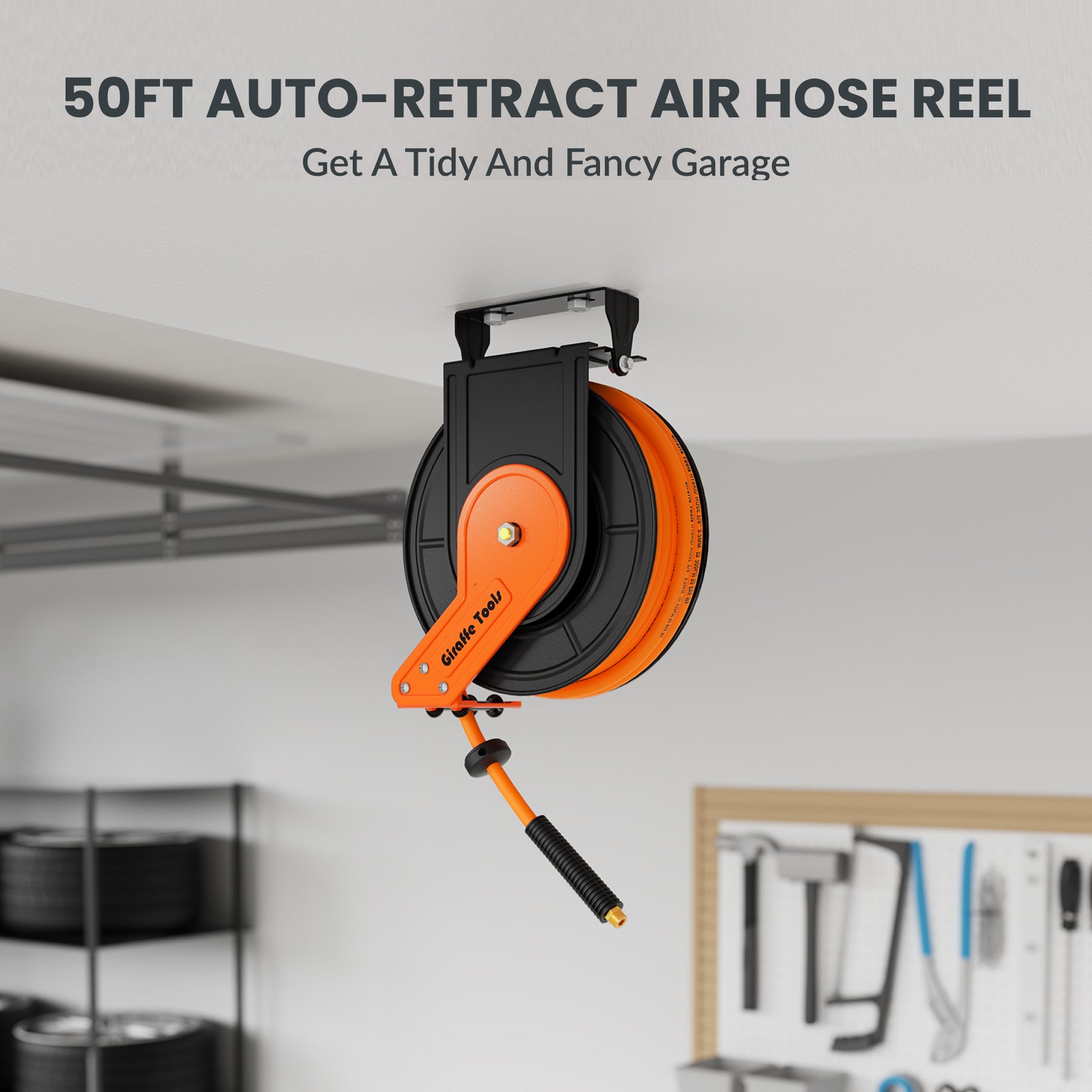 Automatic air hose reel 1/4 12 m Retractable auto Rewind Tool for