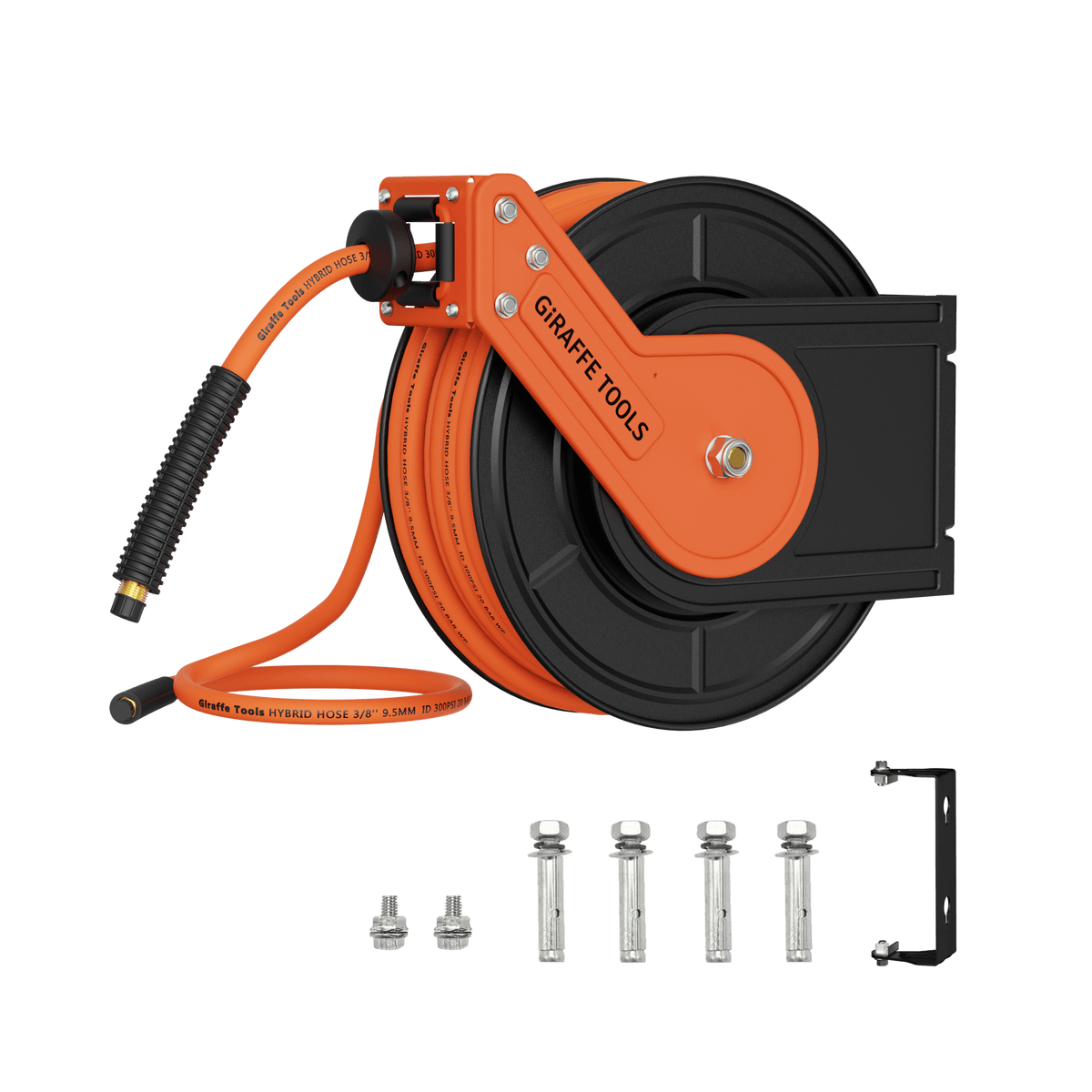 Retractable Air Hose Reel-Alloy Steel Reel-3/8in 25ft-50ft