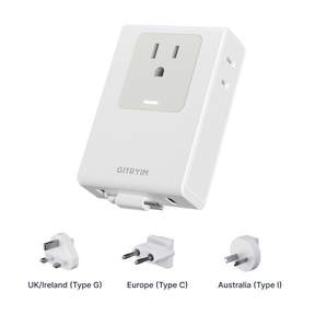 Gitryin Retractable Travel Adapter 5-in-1