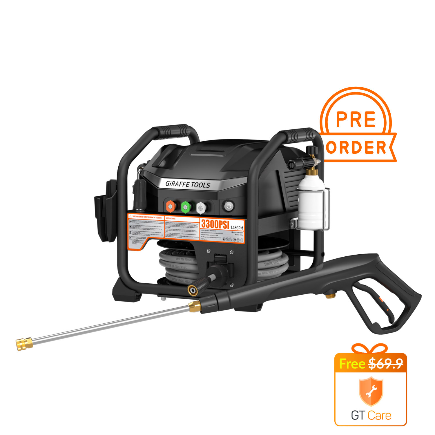 Giraffe Tools Crossfalls Retractable Pressure Washer Max Features