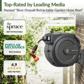 Giraffe Tools Retractable Garden Hose Reel is top-rated by leading media and customers.