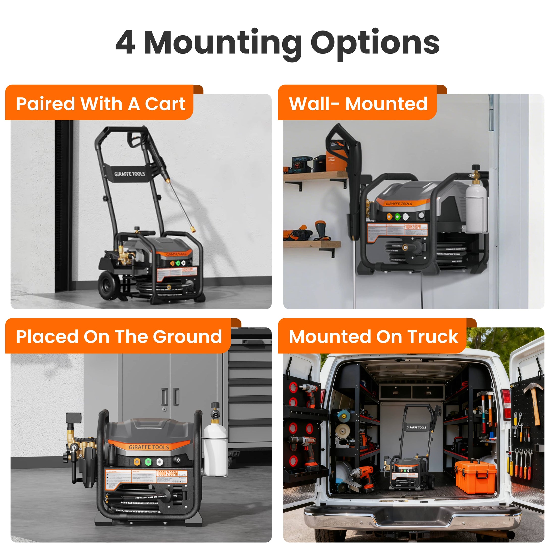 UltraFlow Retractable Pressure Washer 2.6GPM Features
