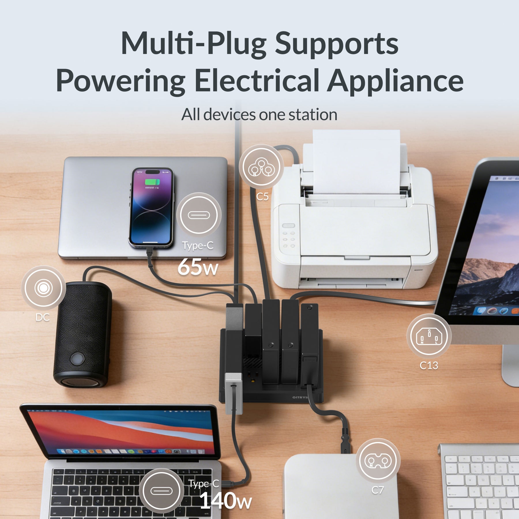 Gitryin Modular Charging Station with Smart Cooling Fan