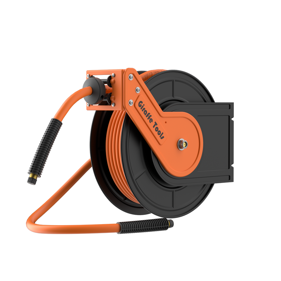 Retractable Air Hose ReelAlloy Steel Reel3/8in Giraffe Tools